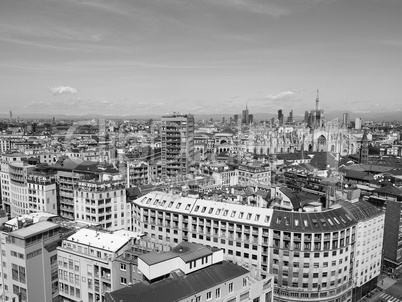 Aerial view of Milan, Italy