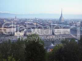 Turin skyline in the morning