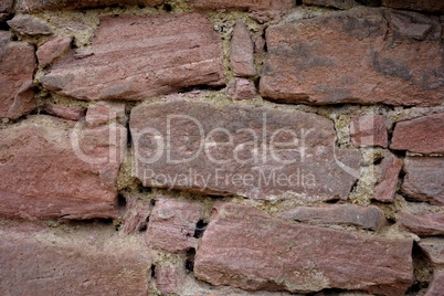 Alte Sandstein Mauer im Detail