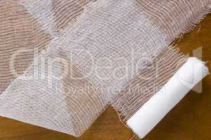 White medical gauze bandage