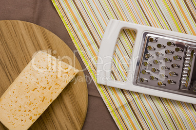 Metal grater and cheese
