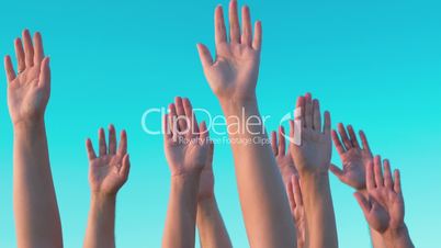 People Hands Up in the Air