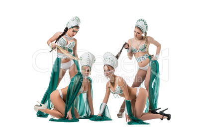 Image of beautiful female dancers from go-go group