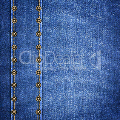 background simple denim with leather label close-up