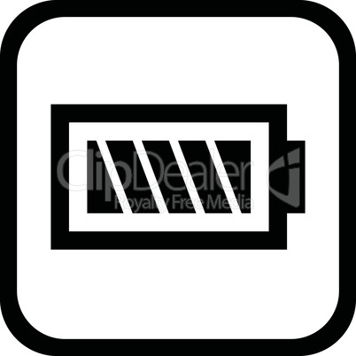 Battery icon - vector, flat design. Eps 10