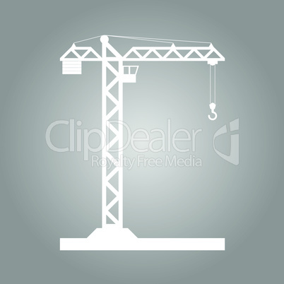 Building Tower crane icon - vector.