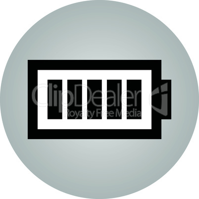 Battery icon - vector, flat design. Eps 10