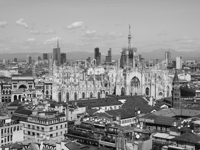 Aerial view of Milan, Italy