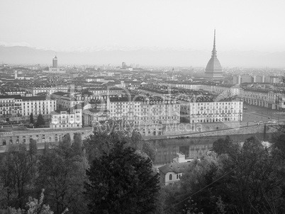 Turin skyline in the morning