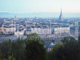 Turin skyline in the morning