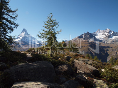 Matterhorn und Weißhorn