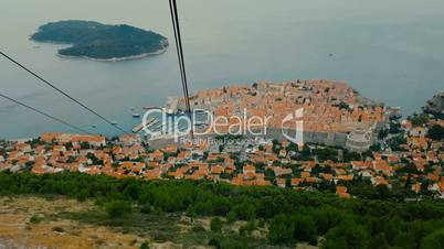 The view from the cable car cabins. Summer in Dubrovnik