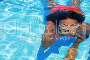 Teenage girl in the swimming pool