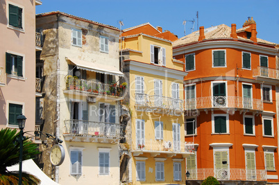 Colorful buildings in Greece