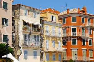 Colorful buildings in Greece