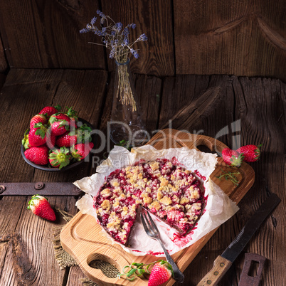 strawberry chocolate tart
