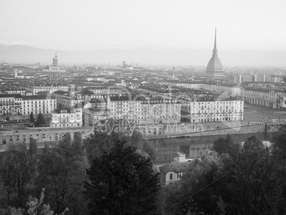 Turin skyline in the morning