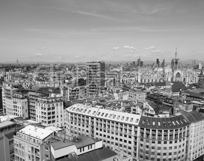 Aerial view of Milan, Italy