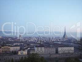 Turin skyline in the morning