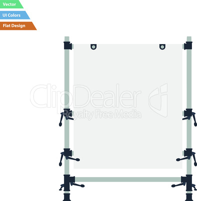 Flat design icon of table for object photography