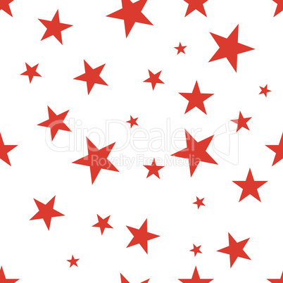 Seamless pattern with red stars.