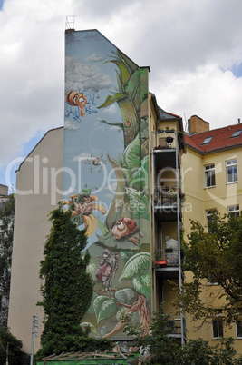 Bemaltes Haus in Berlin