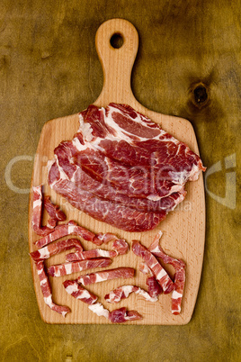 Pork on a cutting board