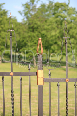 fence with gold decoration