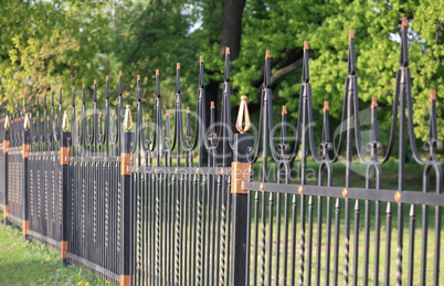 fence with gold decoration