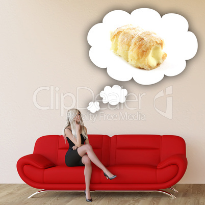 Woman Craving Pastries