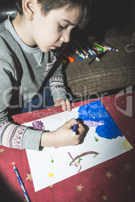 Child painting