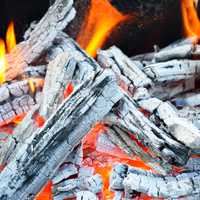 bonfire, fire, wood coal and ash