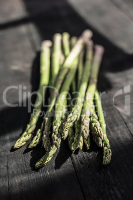 Asparagus on vintage table