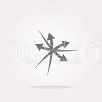 vector arrow set. web icon button isolated on white