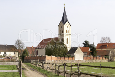 Village with church Großpötzschau