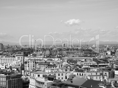 Aerial view of Milan, Italy