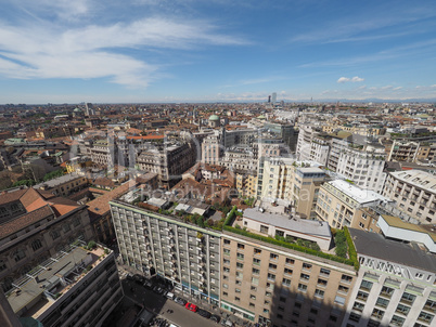 Aerial view of Milan, Italy