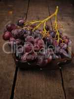 Delicious grapes in a ceramic bowl