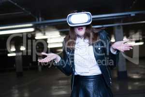 vr glasses woman