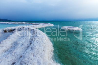 Beautiful coast of the Dead Sea .