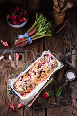 rhubarb strawberry brioches