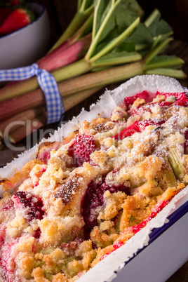 rhubarb strawberry brioches