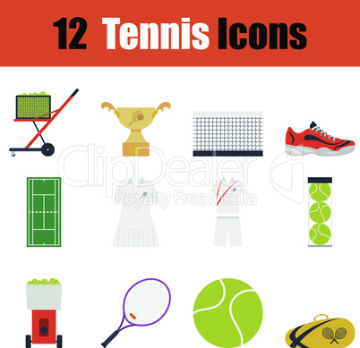 Tennis icon set