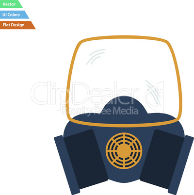 Flat design icon of chemistry gas mask