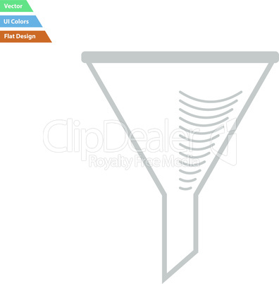 Flat design icon of chemistry filler cone