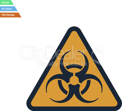 Flat design icon of biohazard