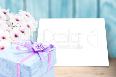 Composite image of gifts in a white background