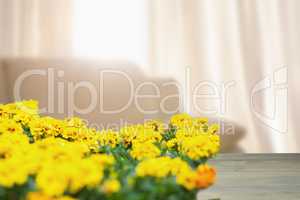 Composite image of yellow flowers