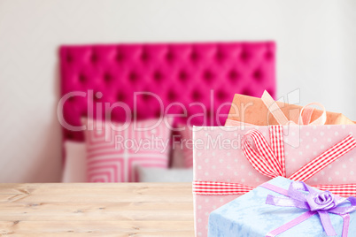 Composite image of gifts in a white background