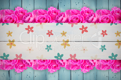 Composite image of pink flowers